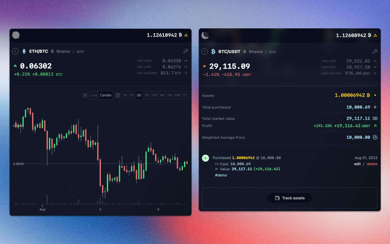 Moonitor on Setapp | Real-time crypto tracker for Mac | Setapp
