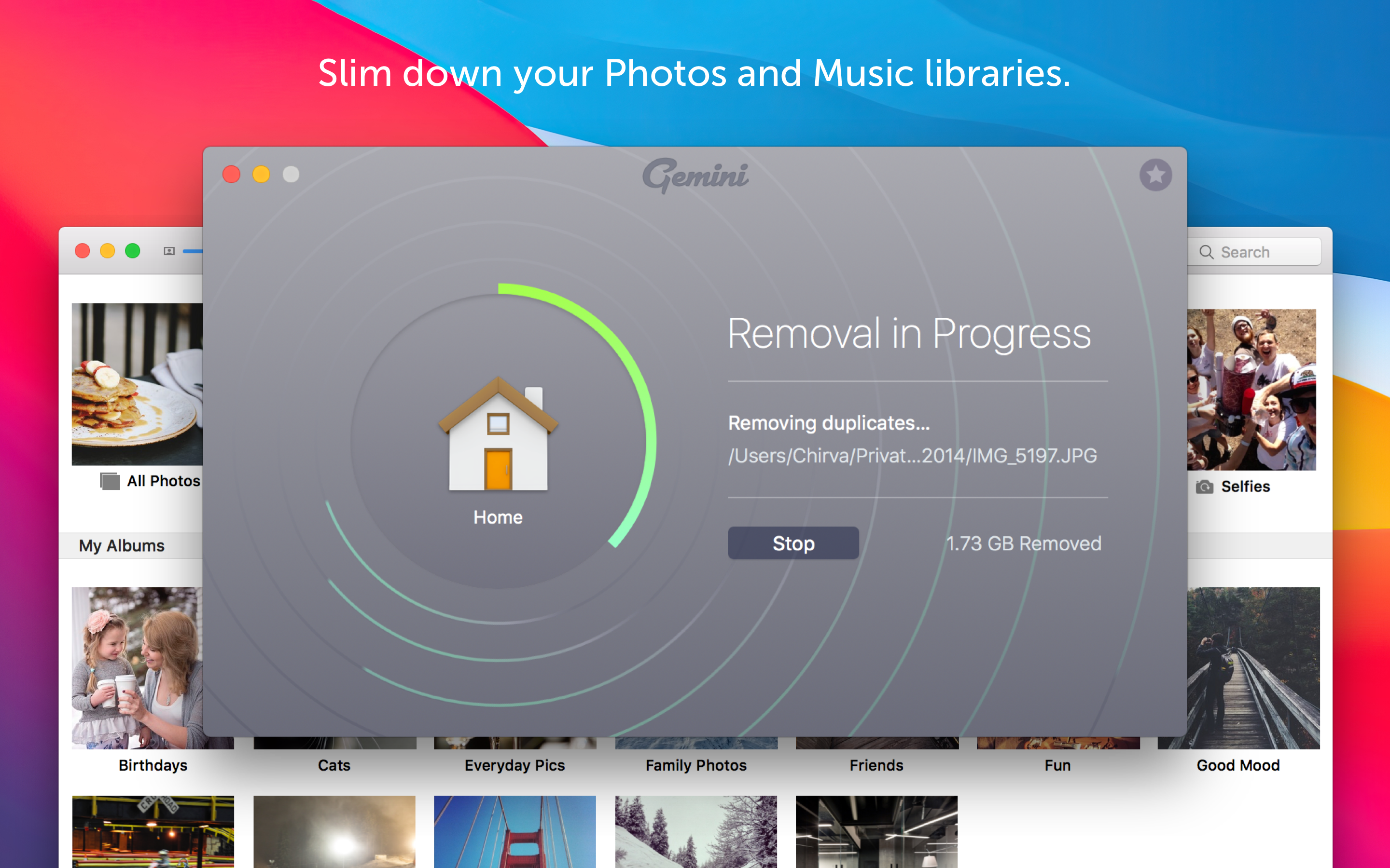 Slim down your Photos and Music libraries.