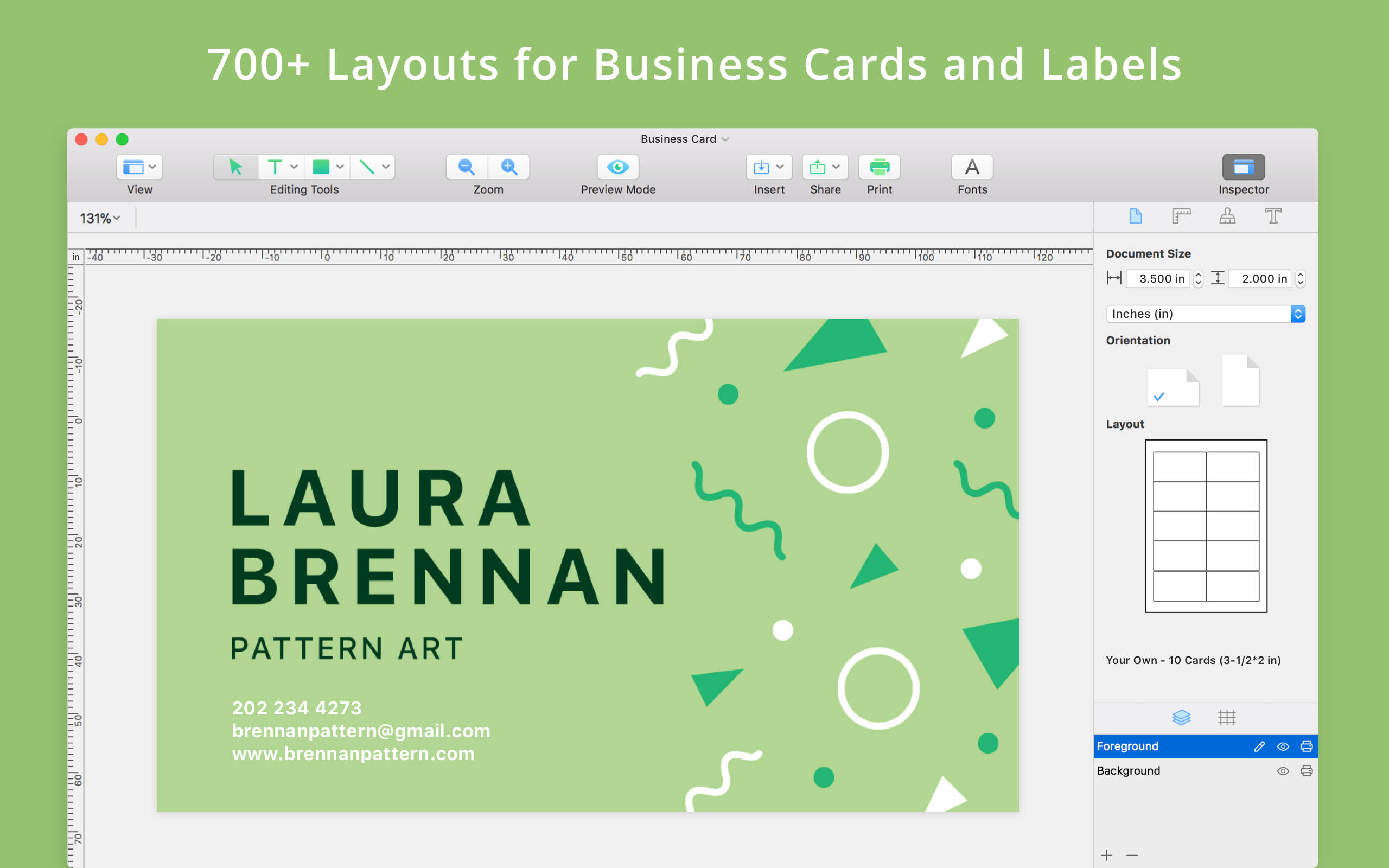 700+ Layouts for Business Cards and Labels