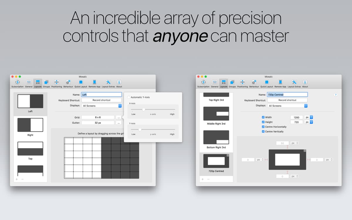 An incredible array of precision controls that anyone can master
