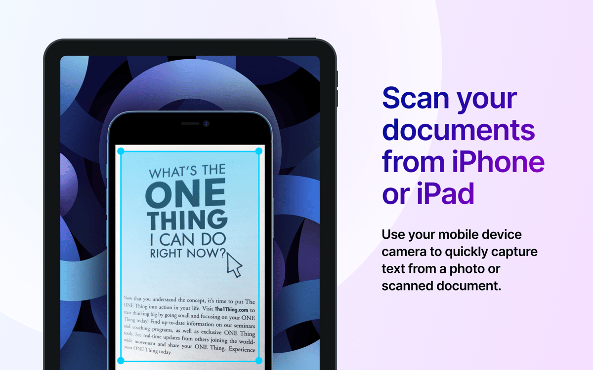 Scan your documents from iPhone or iPad