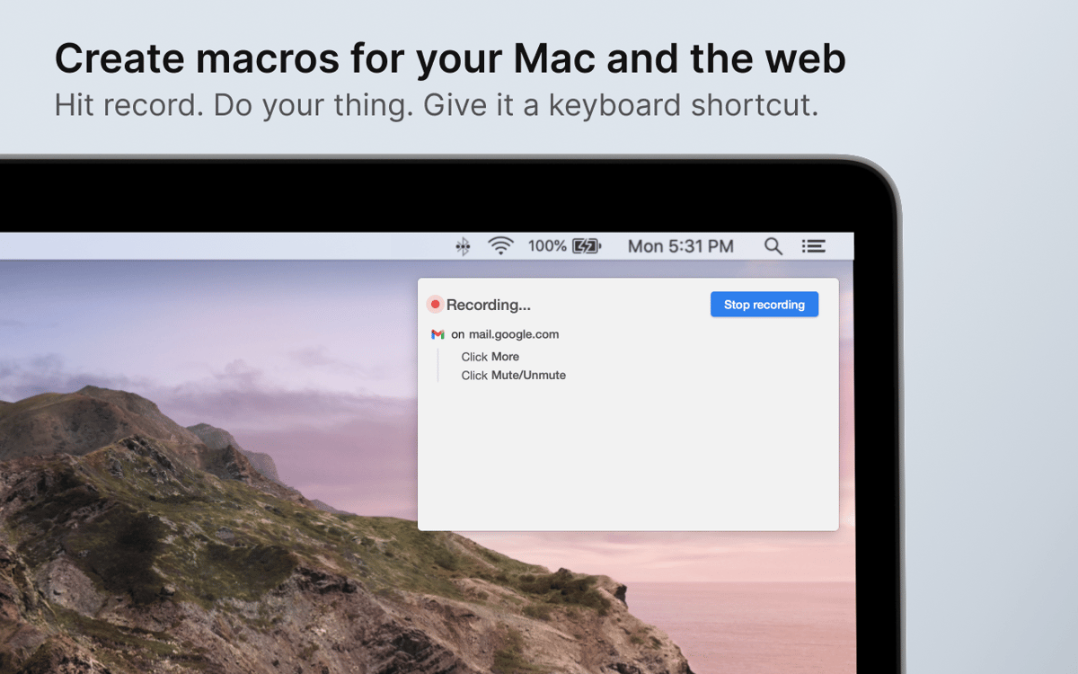 Create macros for your Mac and the web
