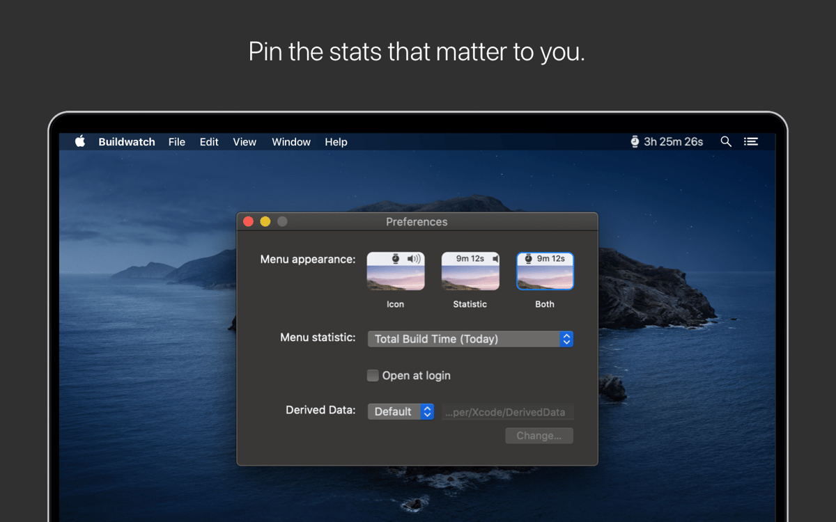Pin the stats that matter to you.