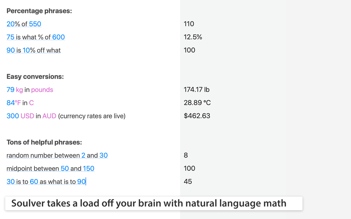 Soulver takes a load off your brain with natural language math