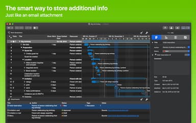 The smart way to store additional info. Just like an email attachment