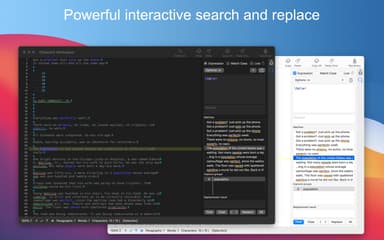 Powerful interactive search and replace